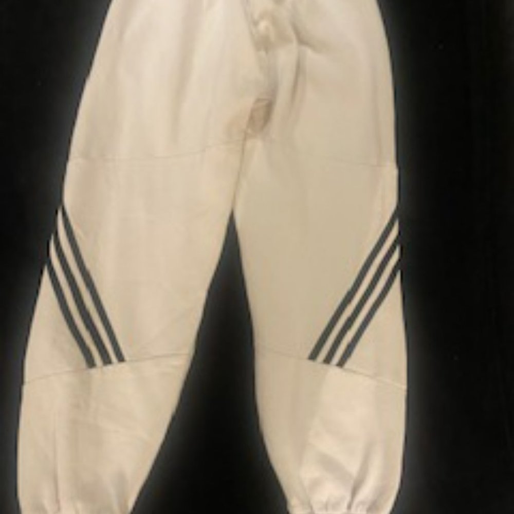 Adidas 3 stripe loose fit sweatpants cream & black - Picture 4 of 5